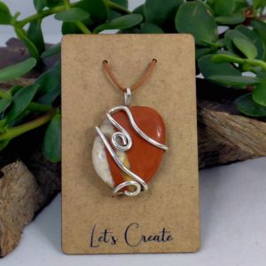 Home sr005 sterling silver and red jasper pendant